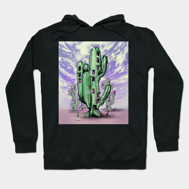 Building cactus in the city Hoodie by romulofq